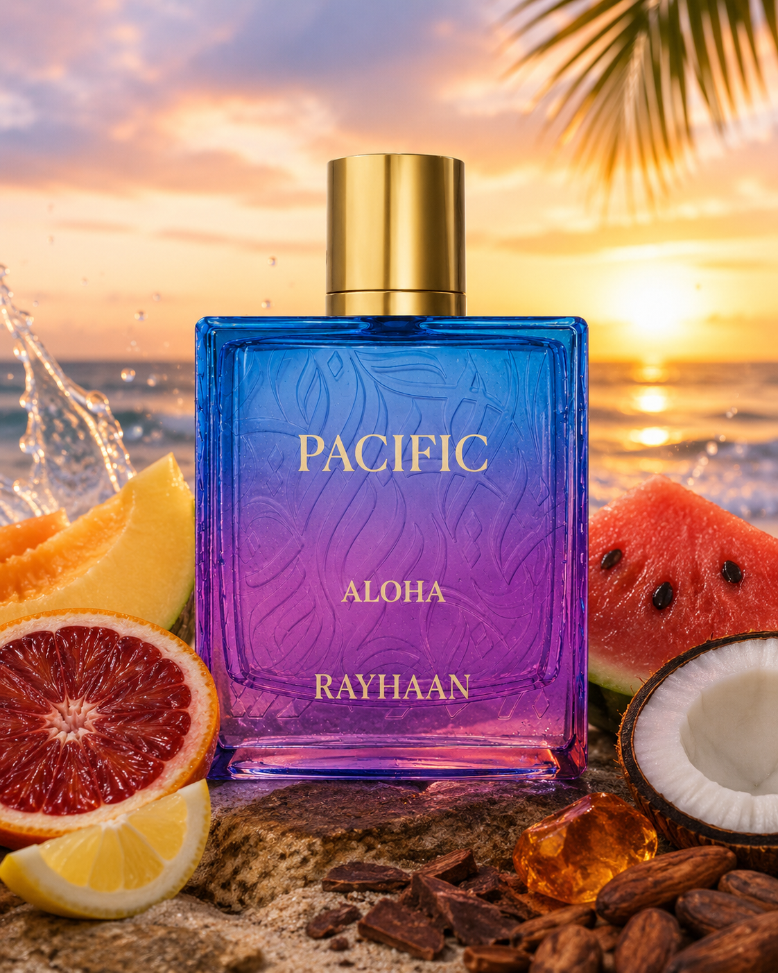RAYHAAN PACIFIC ALOHA EAU DE PARFUM FOR MEN 3.4 oz 100 ml 🇺🇸NEW