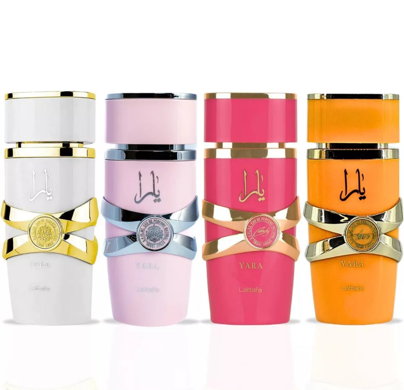 Yara, Yara Candy, Yara Moi & Yara Tous EDP Sprays 100ML By Lattafa (BUNDLE)