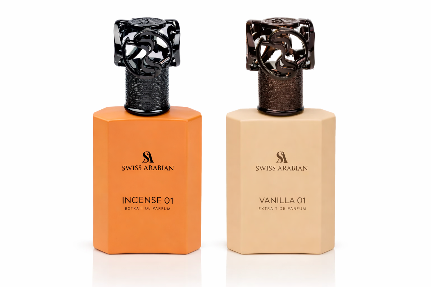 Swiss Arabian Incense 01 & Vanilla 01 duo pack (1.7 oz 50 ml extrait de parfum x2) BRAND NEW