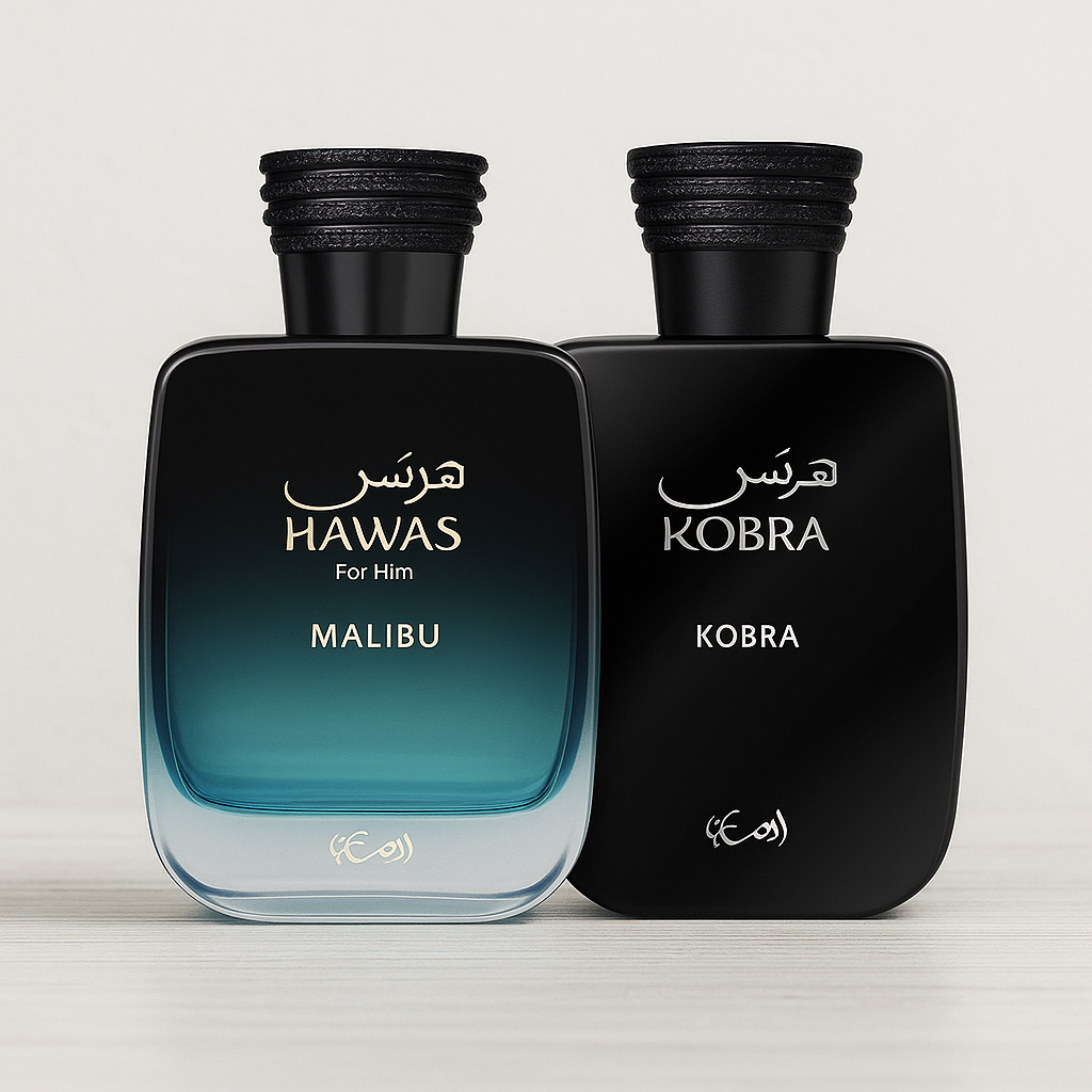 New Rasasi Hawas Kobra and Malibu Men’s Eau de Parfum