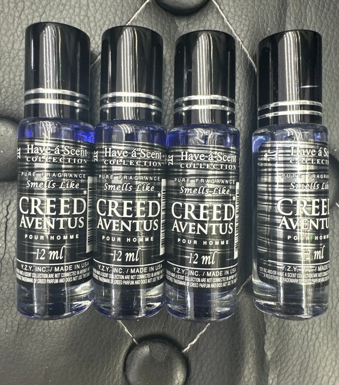 Creed Aventus By Y.Z.Y/Have A Scent Men 12ML Rollerball Cologne New 4 Pc x 12 ml