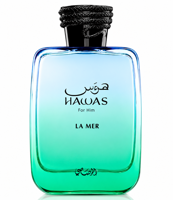 Rasasi Hawas La Mer Unisex EDP 3.4oz perfume bottle
