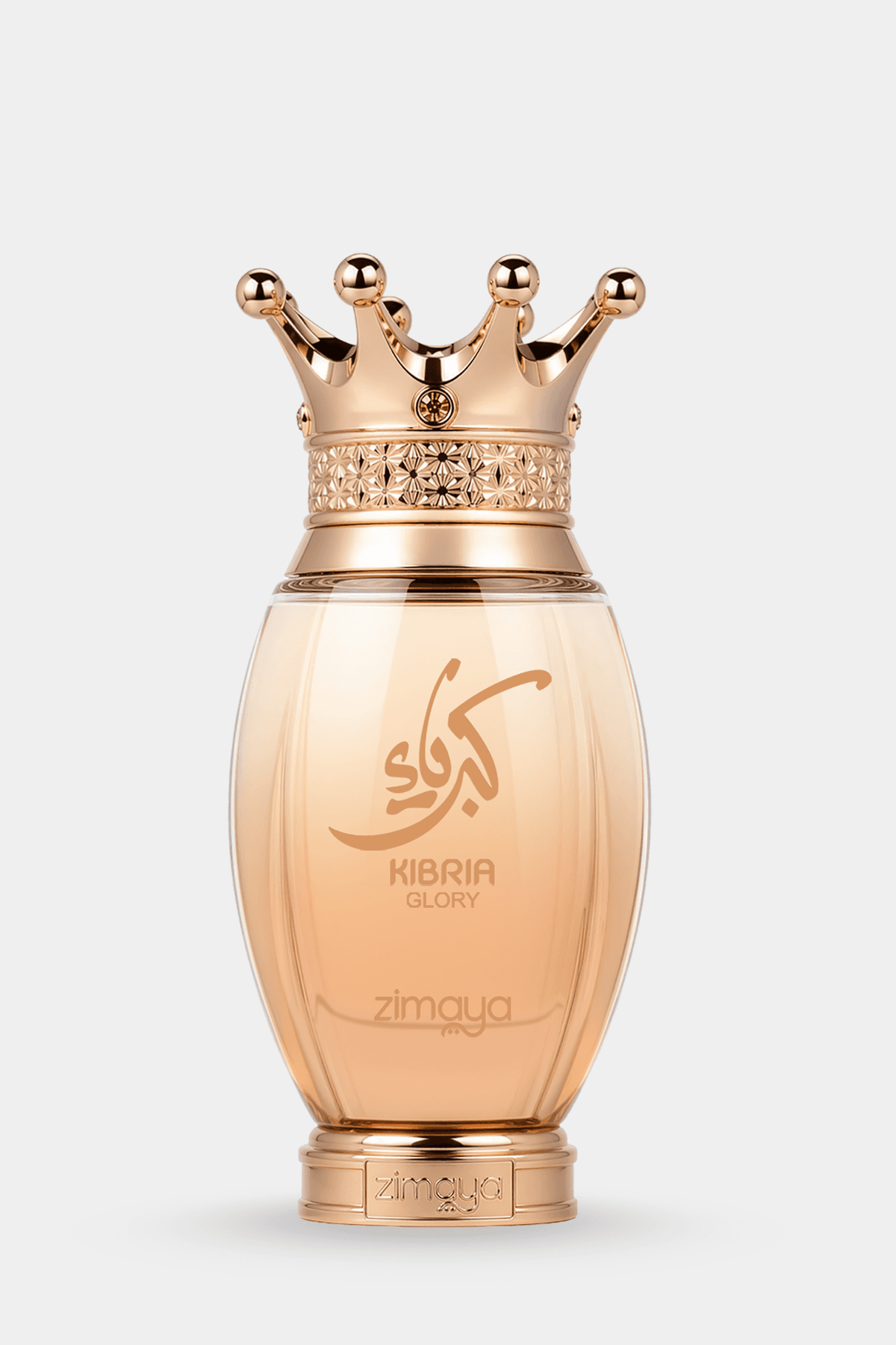 Kibria Glory by Zimaya Eau de Parfum 100 ml champagne-gold bottle with gold crown cap