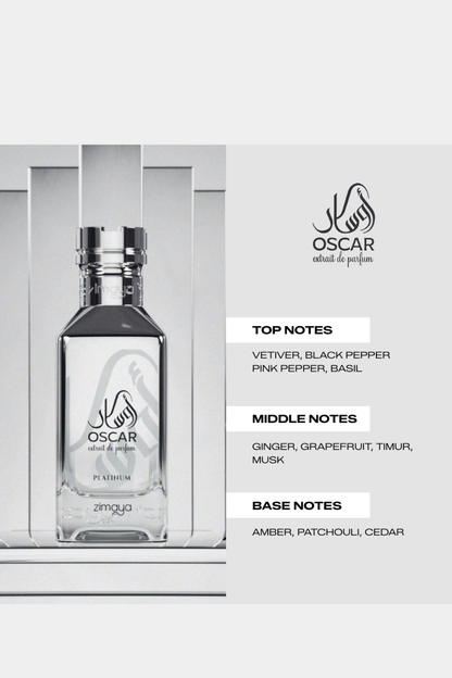Oscar Platinum Zimaya woody spicy fragrance
