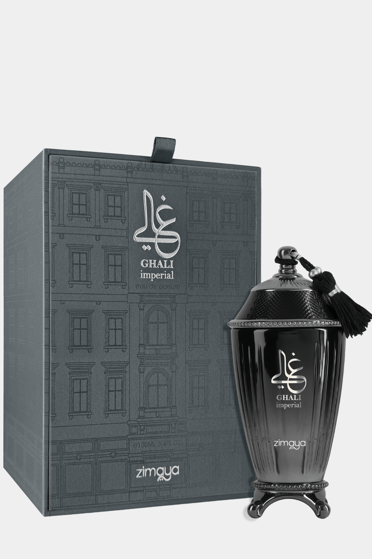 Zimaya Ghali Imperial Men EDP 3.4oz perfume bottle
