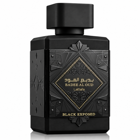 Badee Al Oud Black Exposed Lattafa Unisex Eau De Parfum  3.4 Oz | 100 Ml