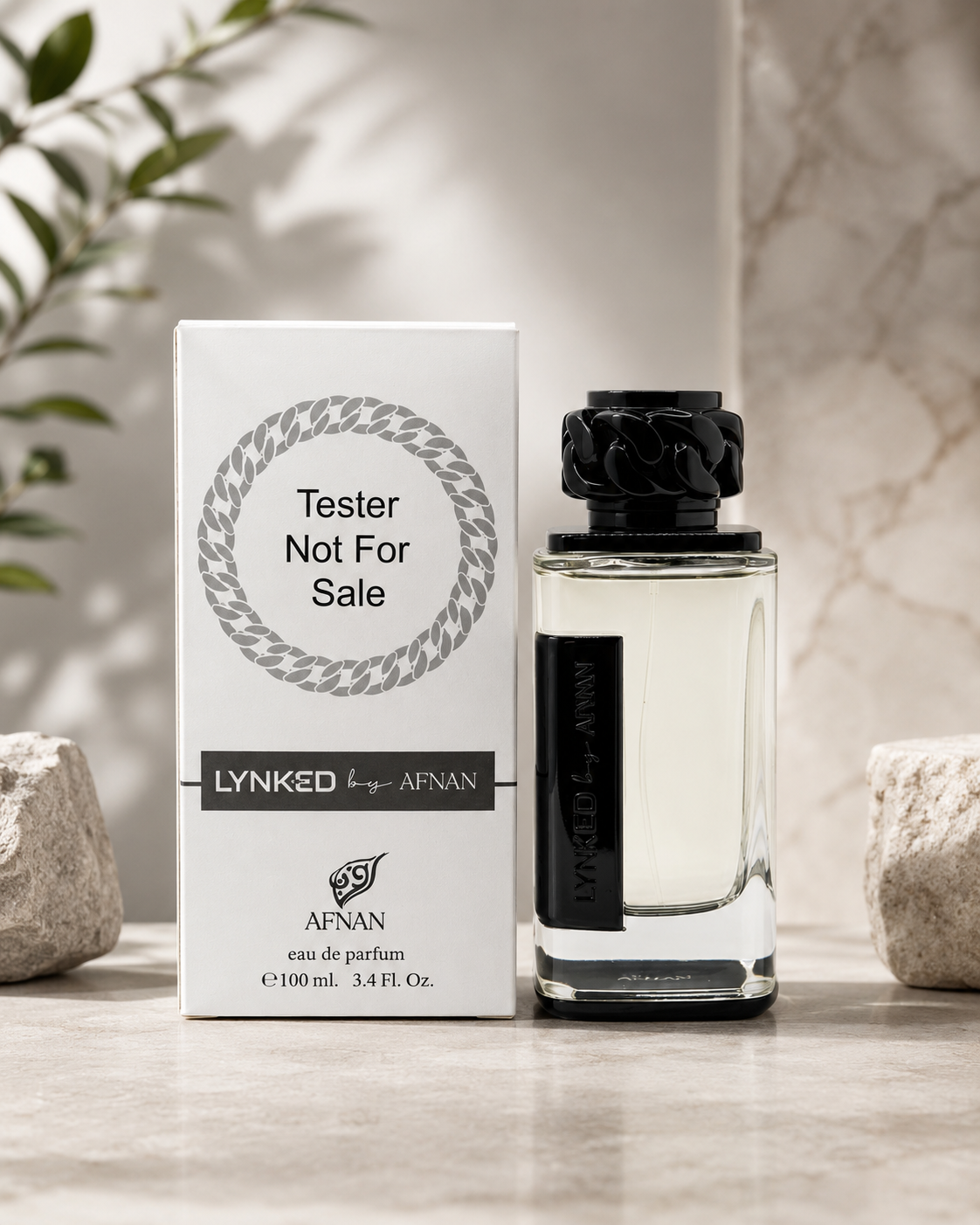 LYNKED Freedom Men Afnan Eau de Parfum Spray 3.4oz / 100ml TESTER BOX NEW