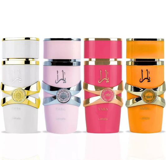 Yara, Yara Candy, Yara Moi & Yara Tous EDP Sprays 100ML By Lattafa (BUNDLE)