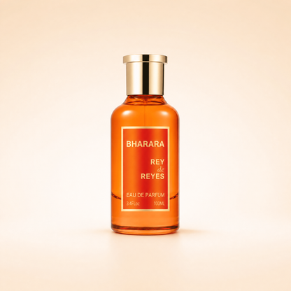 Bharara Rey de Reyes Orange Men EDP 3.4oz perfume bottle