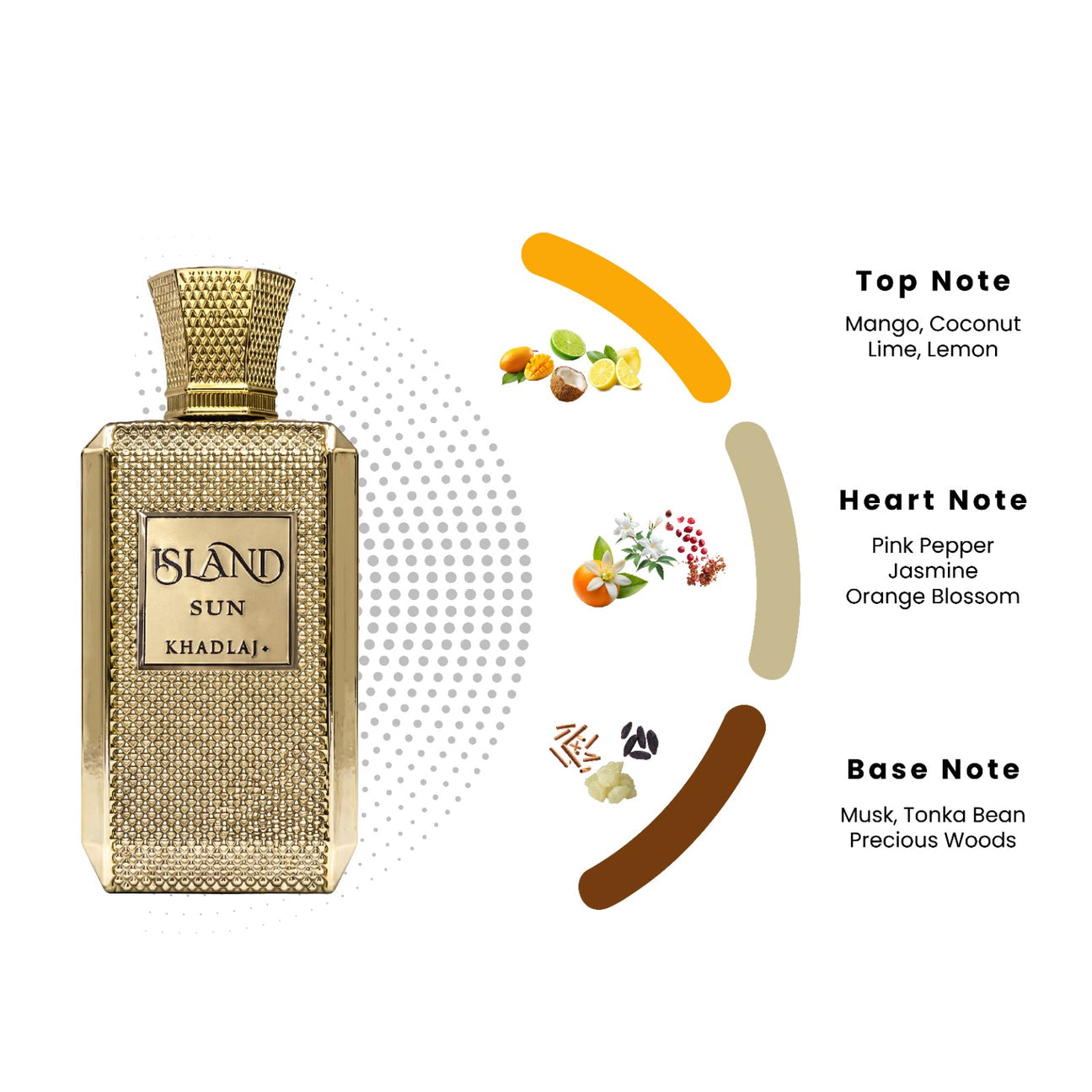 Khadlaj Island Sun for Unisex Eau de Parfum Spray, 3.4 Oz | 100 Ml