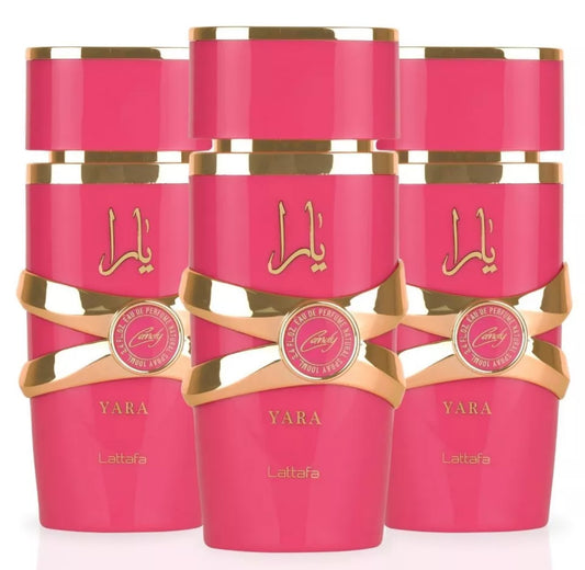 Yara Candy Eau De Parfum Spray 100ML (3.4 OZ) By Lattafa (PACK OF 3)