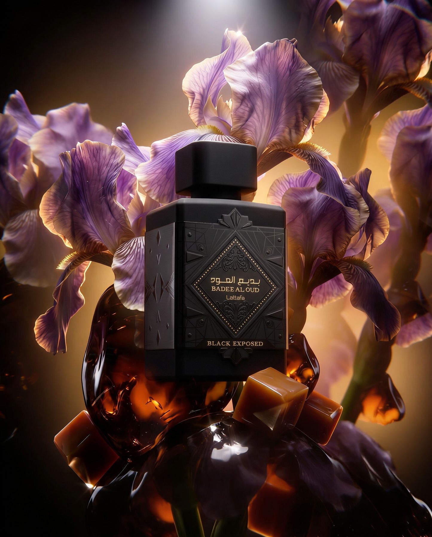 Badee Al Oud Black Exposed Lattafa Unisex Eau De Parfum  3.4 Oz | 100 Ml