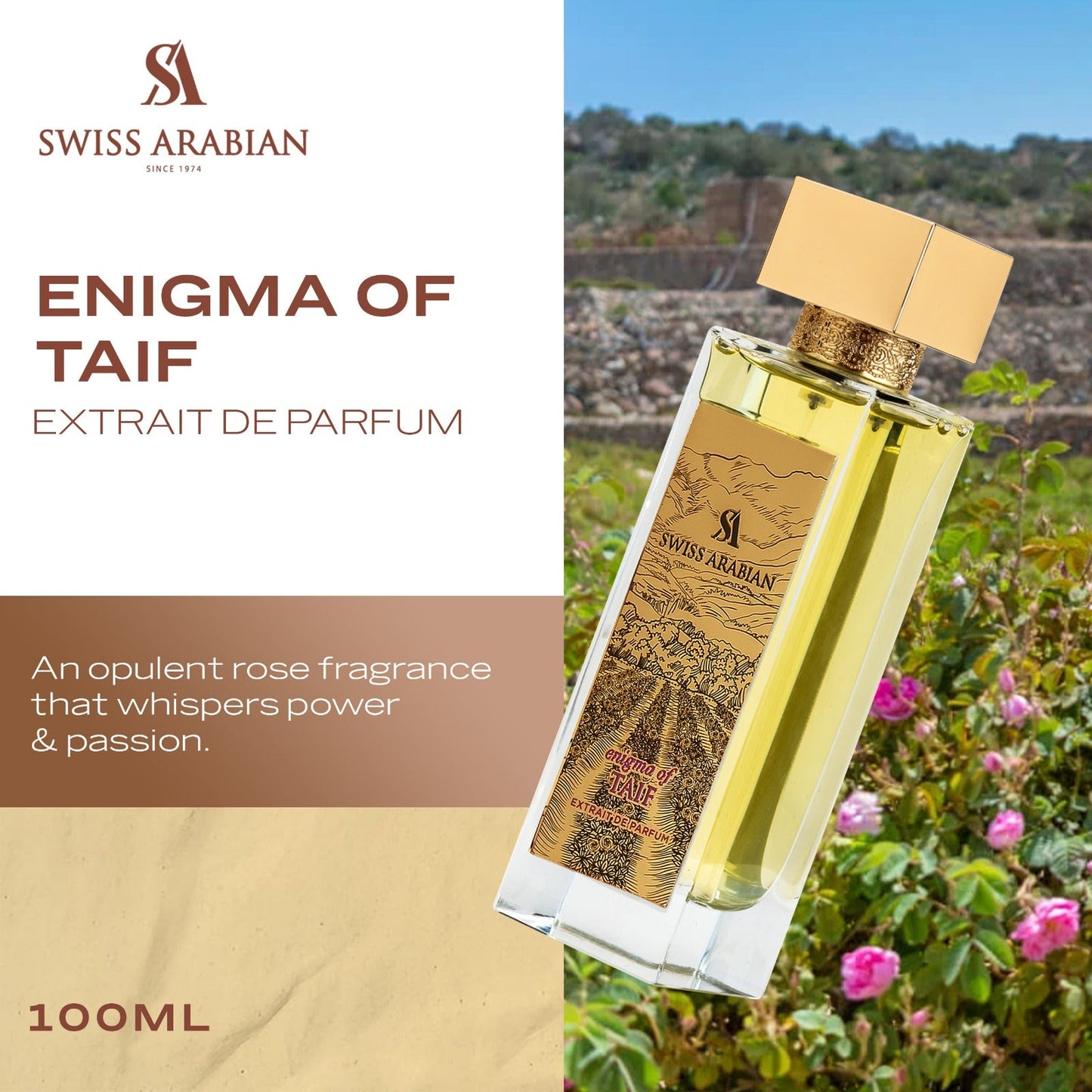 SWISS ARABIAN | ENIGMA OF TAIF | PERFUME | 100ML | BRAND NEW | 100% ORGINAL