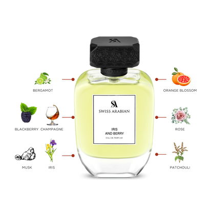 Swiss Arabian Iris & Berry Eau de Parfum 3.4oz bottle