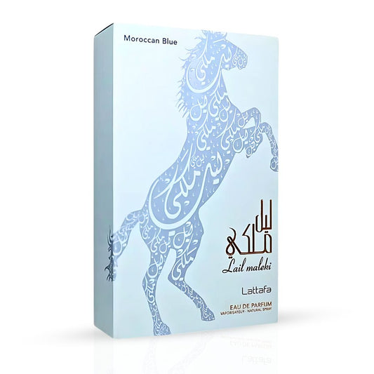 Lattafa Lail Maleki Moroccan Blue Eau De Parfum 3.4 FL.OZ