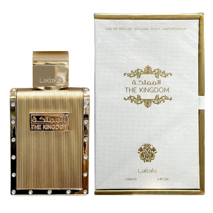 Lattafa The Kingdom Eau de Parfum 100ml bottle front view, Men