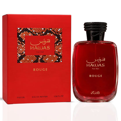 Rasasi Hawas Rouge Eau de Parfum 3.4oz/100ml bottle