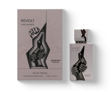 Arabiyat Prestige Revolt Uncaged Eau de Parfum 3.4oz/100ml Unisex bottle