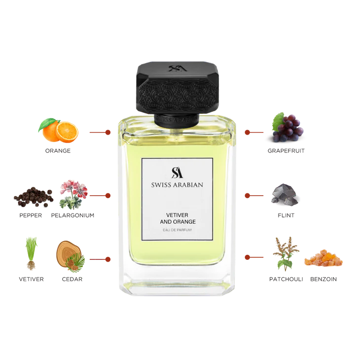 VETIVER & ORANGE EAU DE PARFUM 100ML | SWISS ARABIAN