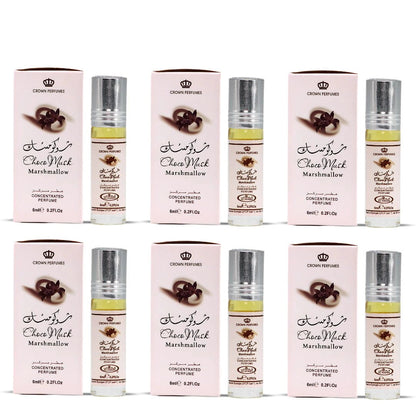 Al Rehab Choco Musk Marshmallow Perfume Oil box of 6 packaging