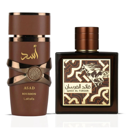 Asad Bourbon 100ML & Qaed Al Fursan Untamed 90MLby Lattafa  (Bundle)