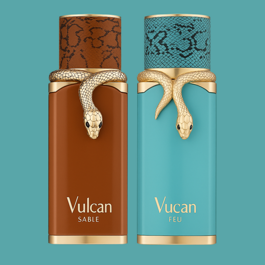VULCAN SABLE + VULCAN FEU  EDP 100 ml 3.4 (GOD OF FIRE + SAND DANCE DUPE)