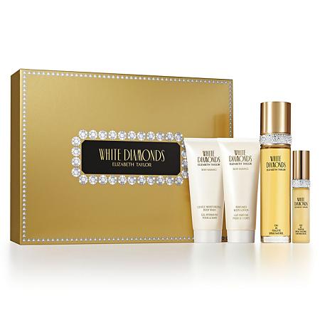 Elizabeth Taylor White Diamonds 4-piece gift set: Eau de Toilette, body lotion, body wash and mini spray